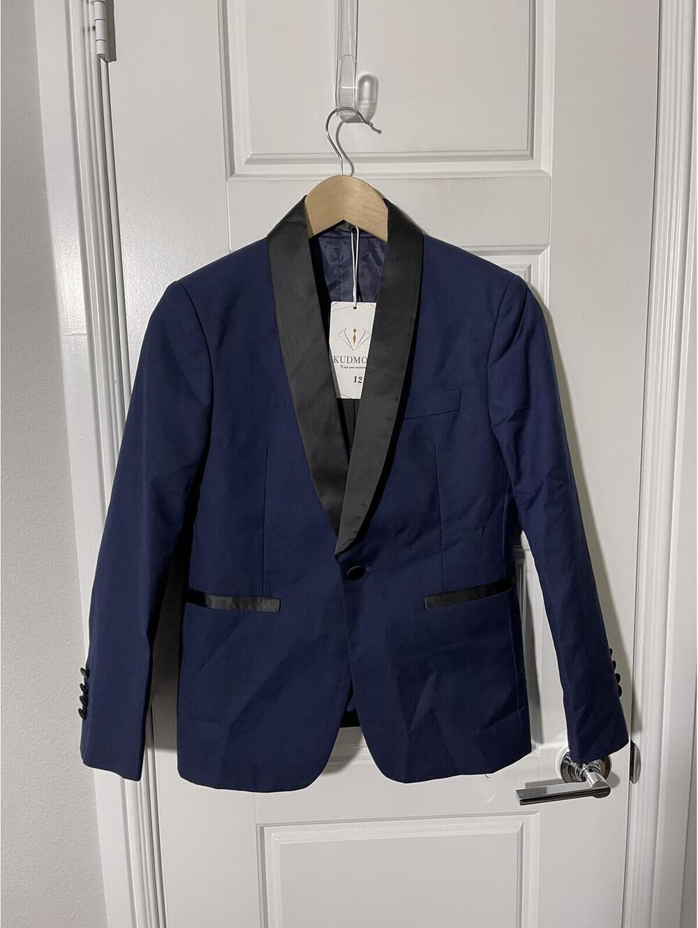 Boys Navy Blue 3 Piece Suit Size 12 – Wedding Formal K124